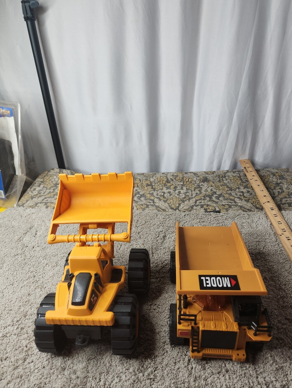 2 Yellow Kids Construction Truck Toys
